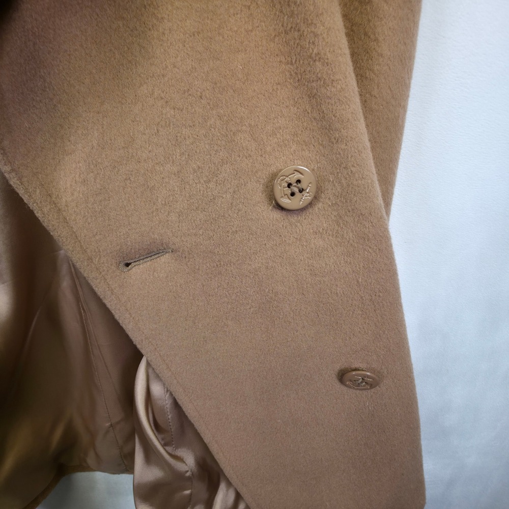 Talbots‎ Pea Coat Women 12P Brown Wool Timeless Preppy Old Money Classic READ - Picture 15 of 16